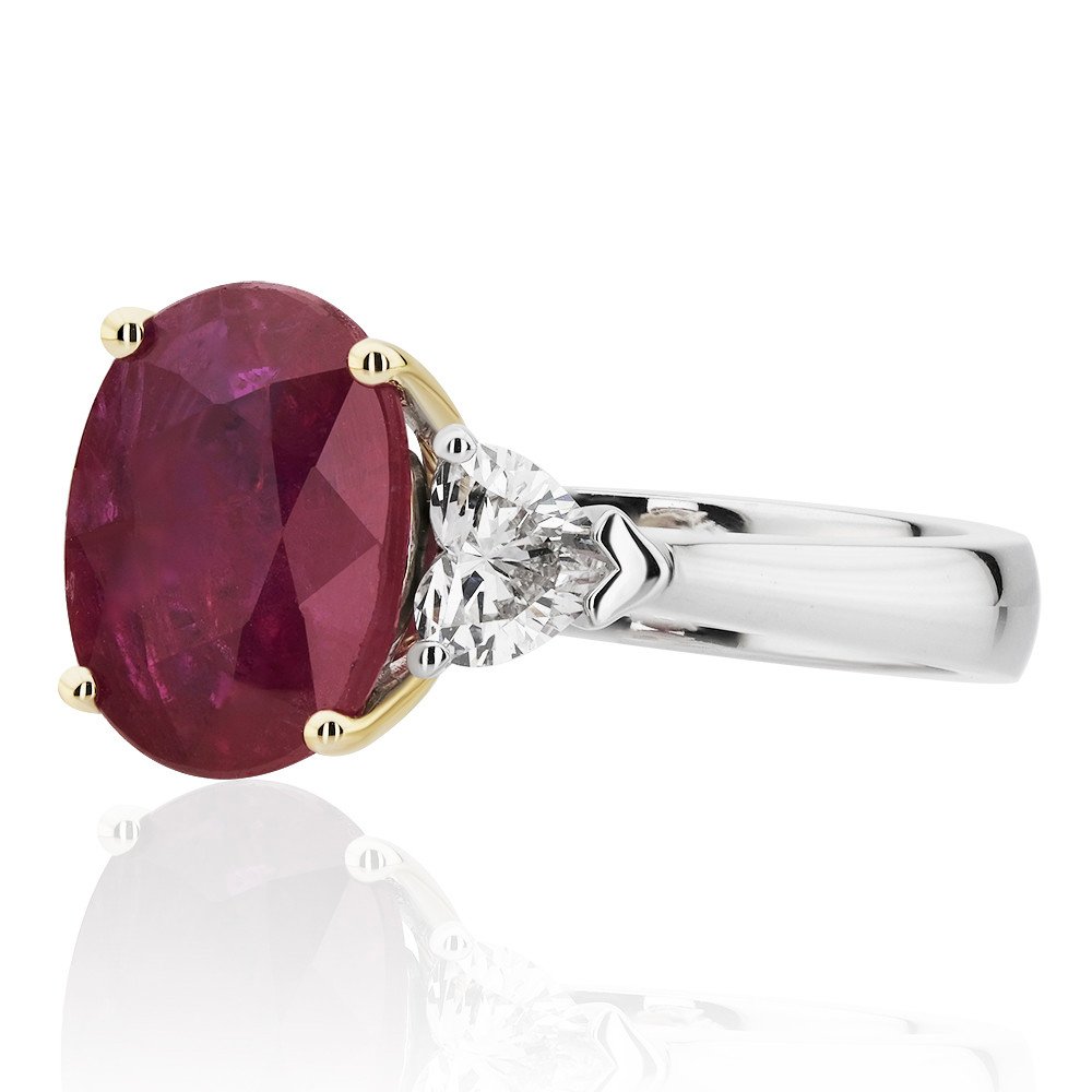 YPY0019-0001_3 3,82 Carat Diamond Ruby Ring - Image 3